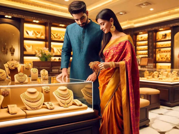 Woman Investing in Gold Jewellery for Future Savings